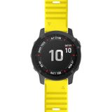 For Garmin Fenix 6 22mm Silicone Smart Watch Replacement Strap Wristband(Yellow)