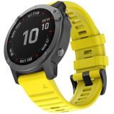 For Garmin Fenix 6 22mm Silicone Smart Watch Replacement Strap Wristband(Yellow)