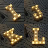 Alphabet M English Letter Shape Decorative Light  Dry Battery Powered Warm White Standing Hanging LED Holiday Light