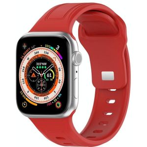 Voor Apple Watch SE 2023 40 mm siliconen horlogeband met vierkante gesp