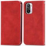 Voor Xiaomi Redmi Note 10 Pro Retro Skin Feel magnetische lederen telefoonhoes