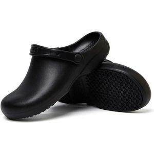 Keuken chef schoenen Food Service antislip water dichte olie-proof slippers  grootte: 42 (zwart)