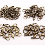 1000 PCS 12mm DIY Jewelry Accessories High-quality Alloy Lobster Claw(Bronze)