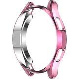 For Samsung Galaxy Watch4 Classic 46mm Electroplating Hollow Half-pack TPU Protective Case(Rose Pink)