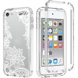 PC+TPU Transparent Painted Phone Case For iPod Touch 6(White Flower)