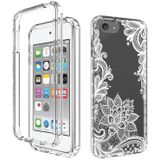 PC+TPU Transparent Painted Phone Case For iPod Touch 6(White Flower)