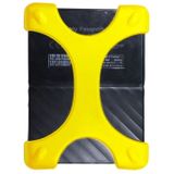 X Type 2.5 inch Portable Hard Drive Silicone Case for 2TB-4TB WD & SEAGATE & Toshiba Portable Hard Drive  without Hole (Yellow)