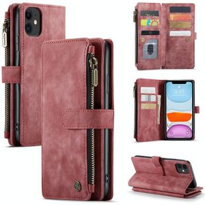 Caseme-C30 PU + TPU Multifunctionele Horizontale Flip Lederen Case met Houder & Card Slot & Portemonnee & Rits Pocket voor iPhone 11