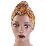 3 PCS Tie-Dye Ball Turban Hat Ethnic Style Knotted Hat Ladies Scarf Wrap Head Hat(Teal)