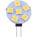 G4 6 LEDs SMD 5050 72LM 2800-3200K Stepless Dimming Energy Saving Light Pin Base Lamp Bulb  DC 12V(Warm White)