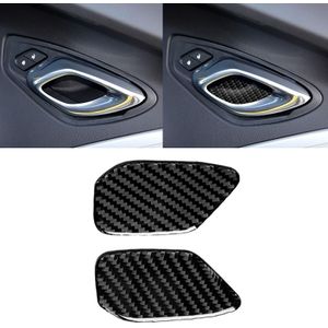 Car Carbon Fiber Door Inner Handle Wrist Panel Decorative Sticker for Chevrolet Camaro 2017-2019