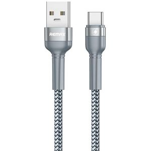 REMAX RC-170 Jany Series 1m 5A USB to USB-C / Type-C Aluminum Alloy Braid Fast Charging Data Cable (Silver)