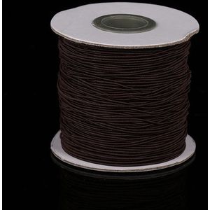 50m/bag 0.5mm Round Elastic Cord Beading Stretch Thread/String/Rope for Necklace Bracelet Jewelry Making(brown)