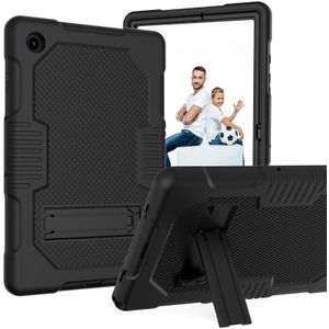 Voor Samsung Galaxy Tab A8 10.5 2021 X200 Contrast Kleur Robot Schokbestendig Siliconen + PC Tablet Case (Zwart)