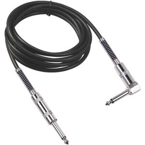 TC048SL 6.35mm Plug Straight to Elbow Electric Guitar Audio Cable  Cable Length:6m