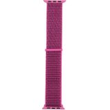 Simple Fashion Nylon Watch Strap for Apple Watch Series 5 & 4 44mm / 3 & 2 & 1 42mm  with Magic Stick(Red Purple)