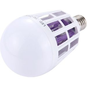 E27 15W White Light + 365 NM Purple Light Mosquito Killer Bulb Lamp  Fly Pest Insects Reject Zapper LED Ball Steep Light  AC 175-265V