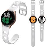 Voor Samsung Galaxy Watch4 40/44mm / Watch4 Classic 42/46mm holle dubbele cirkel siliconen horlogeband