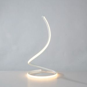 LED Spiral Table Lamp Home Living Room Bedroom Decoration Lighting Bedside Light  Specifications:Without Plug(White)