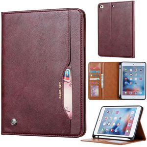 Knead Skin Texture Horizontal Flip Leather Case for iPad Mini 2019  with Photo Frame & Holder & Card Slots & Wallet & Pen Slot (Wine Red)