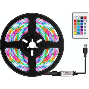 2 PCS 1m LED Light Strip 16 Color Remote Control RGB Light Belt USB Symphony Neon Decorative Soft Light Bar(Waterproof )