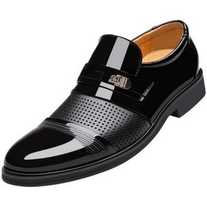 Mannen zomer gat schoen slip-on jurk zakelijke schoenen  grootte: 39 (zwarte sandalen)