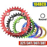 MOTSUV Narrow Wide Chainring MTB  Bicycle 104BCD Tooth Plate Parts(Black)