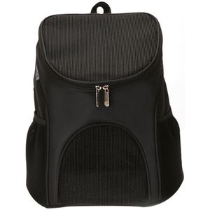 Portable Folding Nylon Breathable Pet Carrier Backpack  Size: 33 x 30 x 24cm (Black)