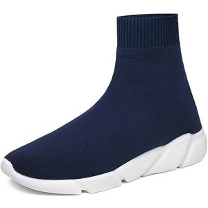 Brei bovenste ademende sport sok laarzen Chunky sneakers hoge top hardloopschoenen voor mannen/vrouwen  schoenmaat: 39 (blauw)