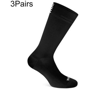 3 Pairs Breathable Outdoor Sport Socks Road Bicycle Racing Cycling Sock(Black)