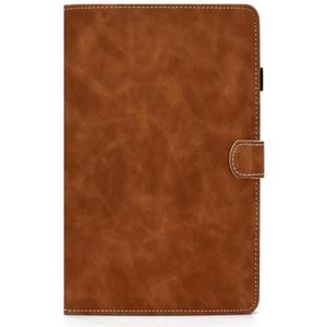 For Samsung Galaxy Tab A7 10.4 2020 T500 Cowhide Texture Horizontal Flip Leather Case with Holder & Card Slots(Brown)