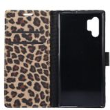 Leopard Pattern Horizontal Flip Leather Case with Holder & Card Slots for Galaxy Note 10+(Brown)