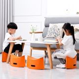 Outdoor Picnic Portable Multi-functional Creative Plastic Folding Stool Chair(Orange)
