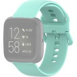 18mm Color Buckle Silicone Wrist Strap Watch Band for Fitbit Versa 2 / Versa / Versa Lite / Blaze(Green)
