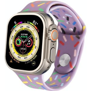 Regenboog regendruppels siliconen horlogeband voor Apple Watch SE 2023 40 mm