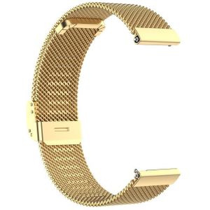 Voor Samsung Galaxy Gear 2 R380 Milan Metal Steel Mesh One Buckle Band (Gold)