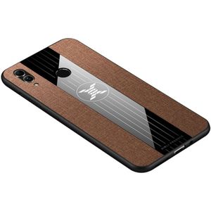 For Huawei Honor 10 Lite XINLI Stitching Cloth Textue Shockproof TPU Protective Case(Brown)