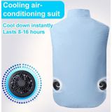 Refrigeration Heatstroke Prevention Outdoor Ice Cool Vest Overalls with Fan  Size:XL(Light Blue)