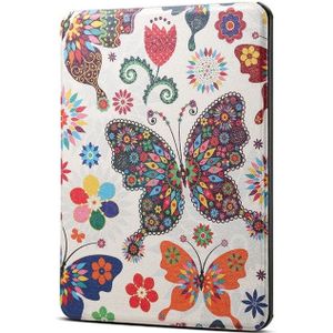 Colors Butterfly Pattern Horizontal Flip PU Leather Protective Case for Amazon Kindle 2019  with Sleep & Wake-up Funtion