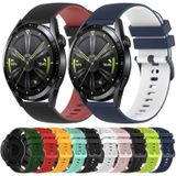 Voor Huawei Watch GT3 46 mm 22 mm geruite tweekleurige siliconen horlogeband (zwart + grijs)