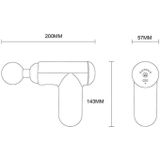 J12A Mini Vibrerende Massage Touch Screen Fascia Gun (Rood)
