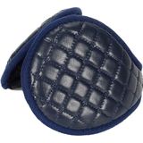 Winter Foldable Adjustable Thick Warm Plush Leather Earmuffs for Men(Dark Navy )
