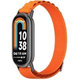 Voor Xiaomi Mi Band 8 Mijobs nylon ademende horlogeband (oranje zwart)