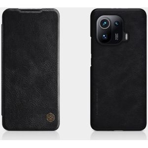 For Xiaomi Mi 11 Pro NILLKIN QIN Series Crazy Horse Texture Horizontal Flip Leather Case with Card Slot(Black)
