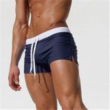Back Pocket Flat Shorts Summer Beach Swim Shorts voor heren  Maat:XL(Wit)