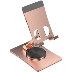 025 Verstelbare opvouwbare bureautelefoonhouder van aluminiumlegering (rosé goud)