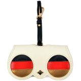 Cute And Funny PU Sunglasses Case Portable Glasses Case With Hanging Buckle  Colour: British Style (Stripe Contrast)