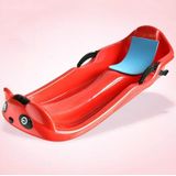 Grass Board Aadult Increase Thickening Children Snowboard Sand Board Sled Car Ski Car Veneer  Size: 100 x 43 x 29cm(Red)