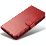 Voor Xiaomi Mi 11 Kalf Textuur Gesp Horizontale Flip Lederen Case met Houder & Kaart Slots &Portemonnee (Rood)