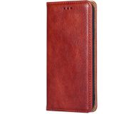 For iPhone 7 / 8 / SE (2020) PU + TPU Gloss Oil Solid Color Magnetic Horizontal Flip Leather Case with Holder & Card Slot & Wallet(Brown)